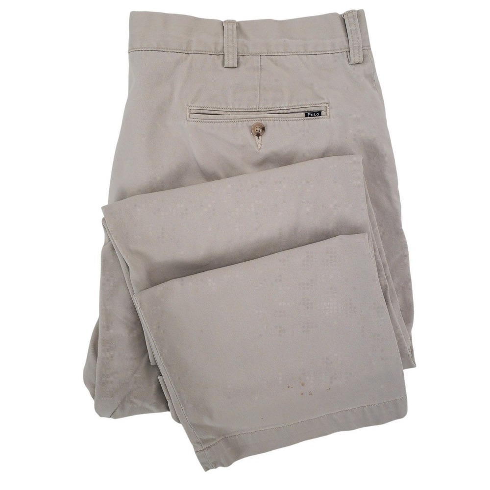 Polo Ralph Lauren Chino Pants Mens 40x32 FITS 40 x 31 Tan Classic Fit Khaki READ